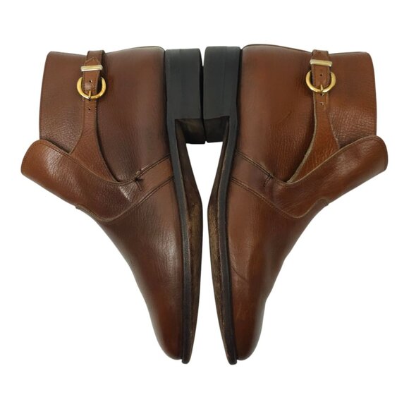 French Shriner Ankle Boot Mens 8.5 E Vintage Dress Monk Strap Buckle Leather - Picture 12 of 16